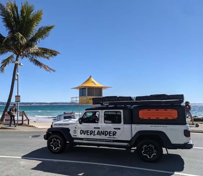 Jeep Gladiator 4wd Camper for 5 people rental  from Gold Coast and Brisbane Australia