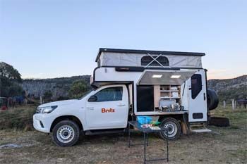 THL group of Apollo, Maverick, Mighty 4wd's with a sleeping compartment on the back. sleep 2 and seats 2. Available east cost Dec till March, Top and West April till Dec.