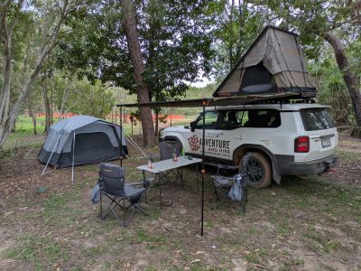 With extra ground tent - Comfort 4WD Toyota Prado 250 Series Camper (Single Roof Top Tent) 2026 Camper (mixed fleet) - model cannot be requested