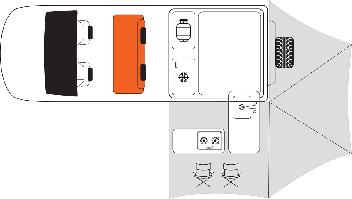 Overland Apollo 4wd Camper auto 4 berth 2 x rooftop tent hire for outdoor 4wd camping