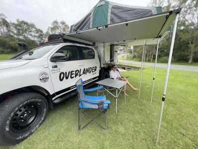 Hilux 4wd Outback Plus Trayon 1-4 people camper rental across Australia