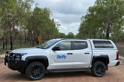 Thrifty the Y Class FQBR 4wd Car - Mitsubishi Triton GSR and new Kia Tasman SX+ 4X4 rental built for the Northern Territory