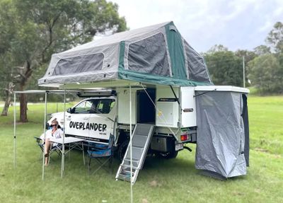Hilux 4wd Outback Plus Trayon 1-4 people camper rental across Australia