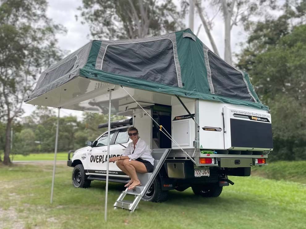 Hilux 4wd Outback Plus Trayon 1-4 people camper rental across Australia