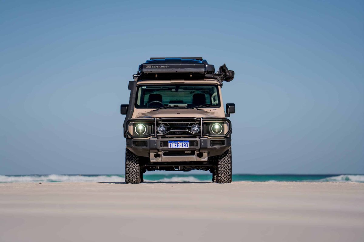 Defender Adventure 4wd Ineos Plus for 5 people hire Darwin