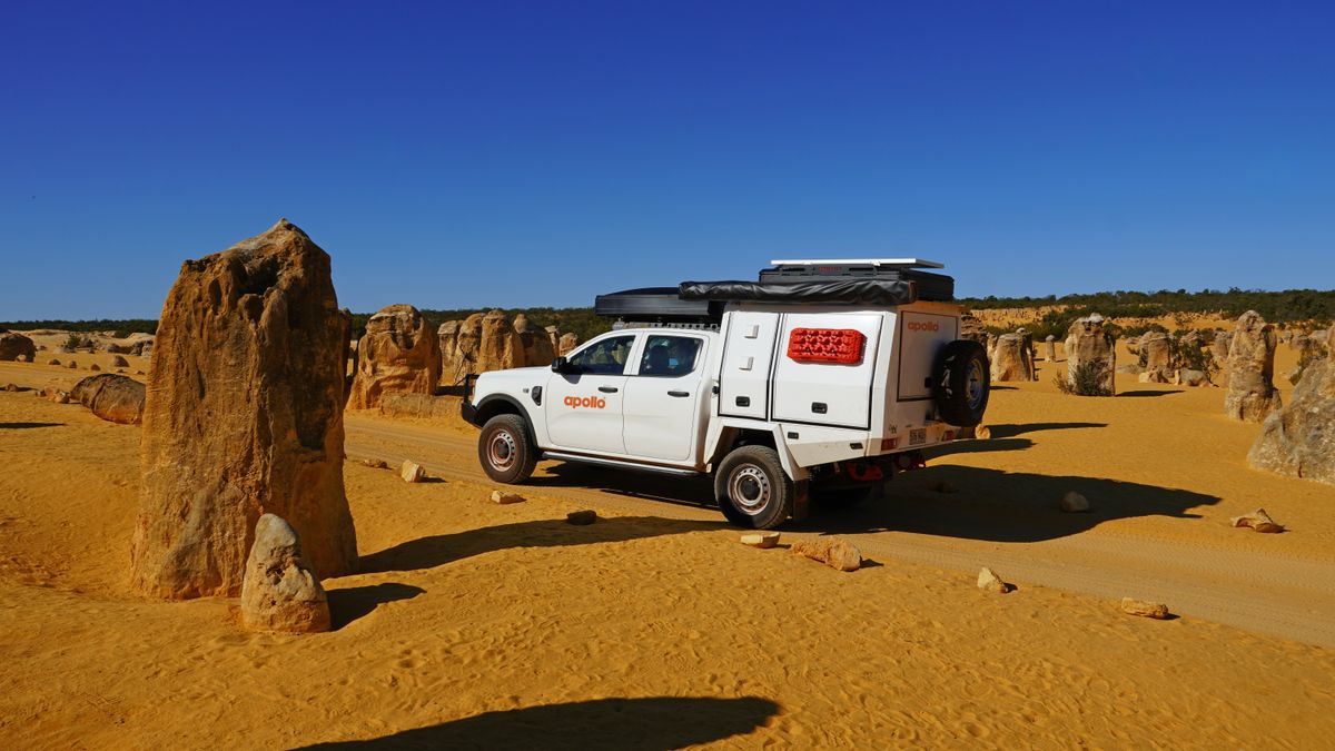 Overland Apollo 4wd Camper auto 4 berth 2 x rooftop tent hire for outdoor 4wd camping