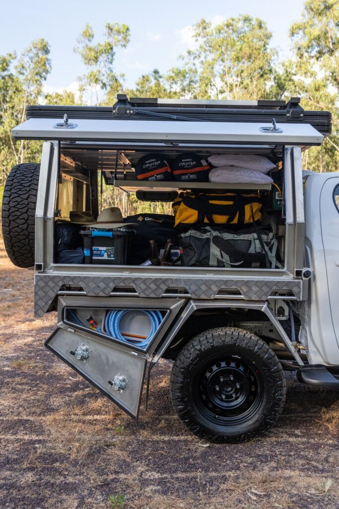 Adventure Hilux Camper 4x4 rental Darwin, Adelaide, Broome, Perth, Alice Springs and seats 5, sleeps 2 on the roof and option for 3 more in a ground tent for the family of 5 