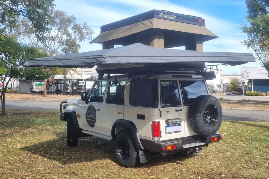 WAE 76 series 4wd 4 cyl Landcruiser 2 berth camper hire from Broome, Perth and Darwin