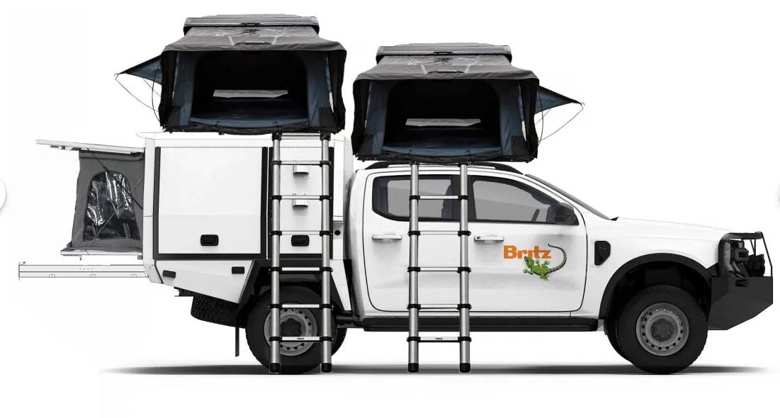 26.03.2025 Warrior 4wd Camper auto 4 berth 2 x rooftop tent 4BW4WD hire for outdoor 4wd camping