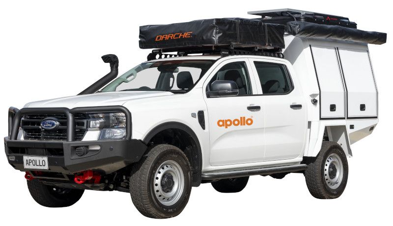 Overland Apollo 4wd Camper auto 4 berth 2 x rooftop tent hire for outdoor 4wd camping