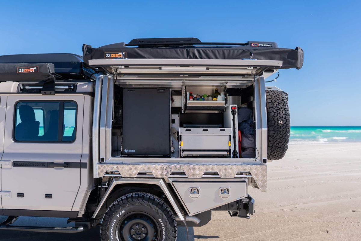 Defender Adventure 4wd Ineos Plus for 5 people hire Perth 