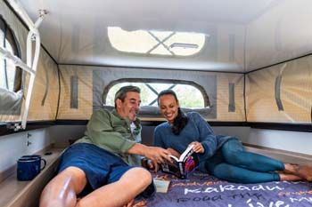 THL group of Apollo, Maverick, Mighty 4wd's with a sleeping compartment on the back. sleep 2 and seats 2. Available east cost Dec till March, Top and West April till Dec.