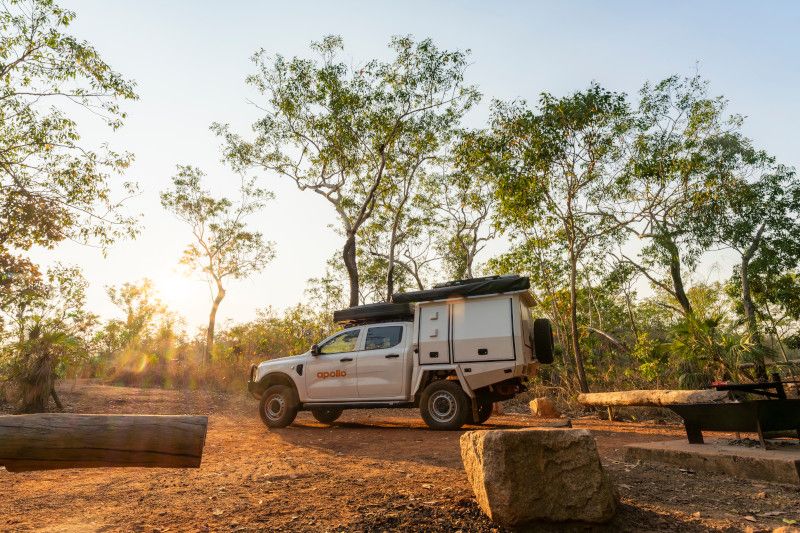 Overland Apollo 4wd Camper auto 4 berth 2 x rooftop tent hire for outdoor 4wd camping
