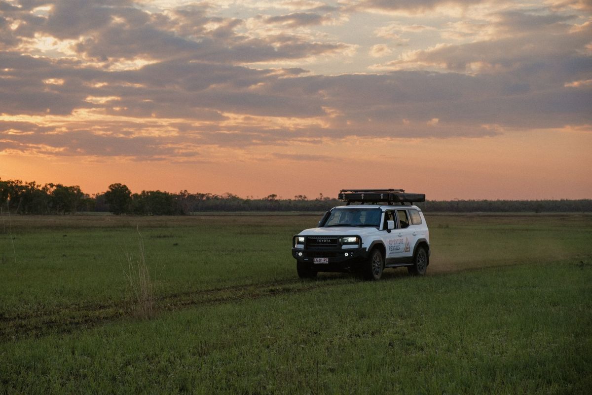 4WD Toyota Prado camper on unsealed gazetted tracks