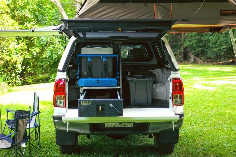 Hilux 4wd Adventure Camper rental storage