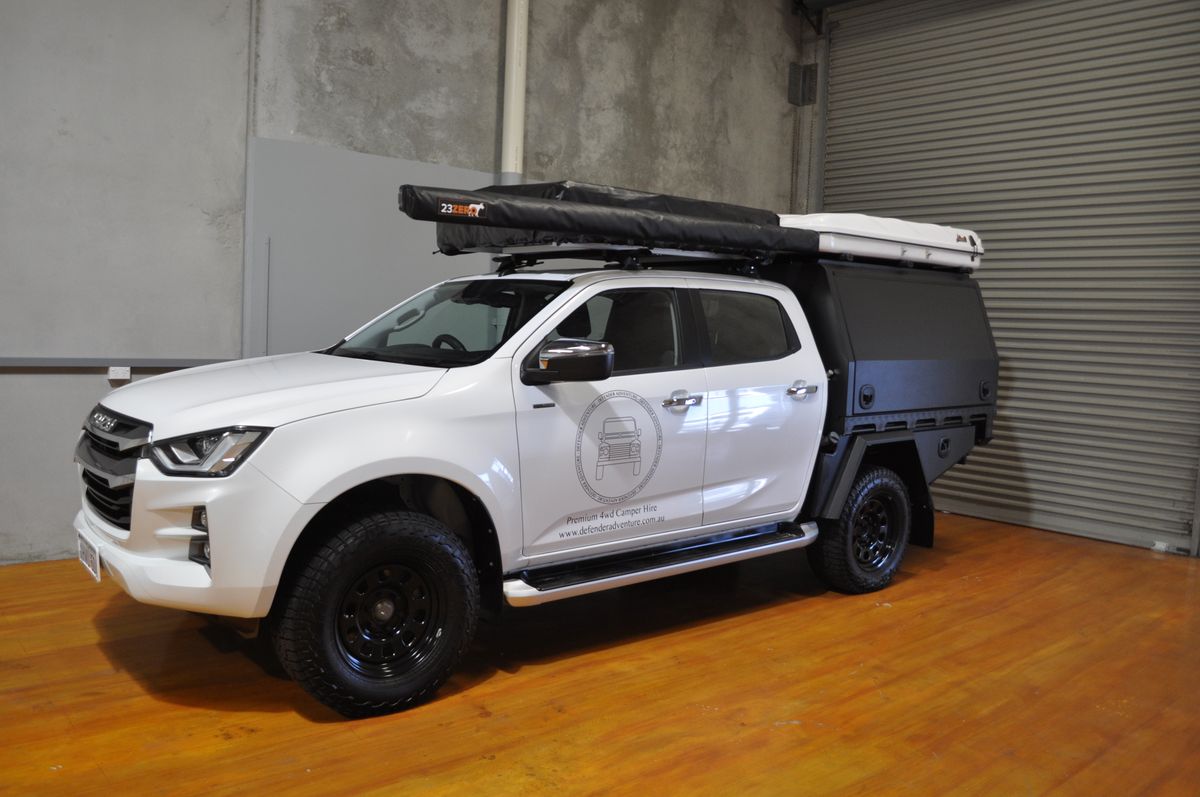 Defender Adventure D-Max Family Camper 4wd hire and 4X4 rentals from Broome, Perth and Darwin Australia 