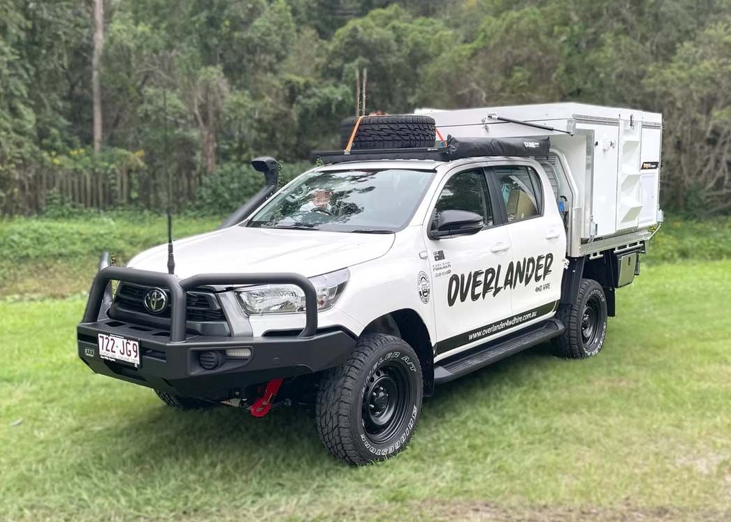 Hilux 4wd Outback Plus Trayon 1-4 people camper rental across Australia